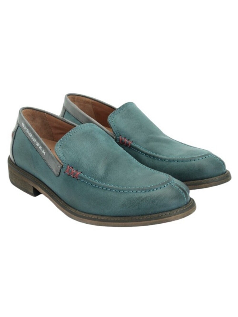 John Fluevog Reynolds Loafer Leather Green Teal Blue Size 12 Men's
